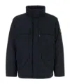 Stone Island Padded Field Jacket With Anti-drip And Snap Pockets