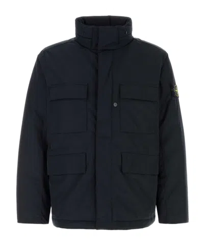 STONE ISLAND STONE ISLAND LOGO PATCH HIGH NECK JACKET