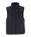 Stone Island Lightweight Sleeveless Padded Vest Pockets In Blue