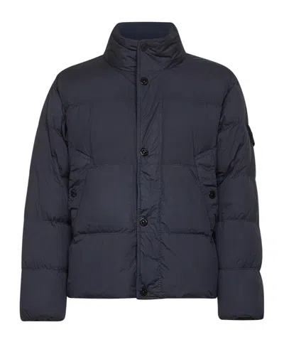 STONE ISLAND STONE ISLAND LOGO PATCH HIGH NECK PUFFER JACKET