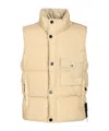 Stone Island Down Vest In Lightweight Nylon Reps Jackets Beige