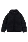 Stone Island Soft Shell-r Padded Jacket In Black
