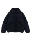 Stone Island Hooded Cotton Jacket In Blue