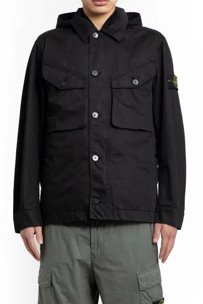 STONE ISLAND STONE ISLAND LOGO PATCH HOODED JACKET