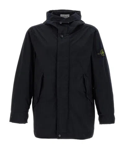 STONE ISLAND STONE ISLAND LOGO PATCH HOODED JACKET