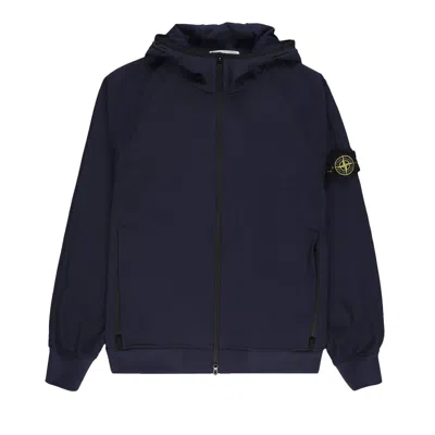 Pre-owned Stone Island Logo Patch Hooded Nylon Jacket 'navy' | Blue | Men's Size Xl