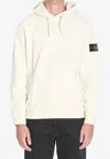 Stone Island Brushed Organic Cotton Fleece Hoodie Clothing In White