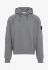 Stone Island Relaxed-fit Hooded Sweatshirt With Distinctive Patch In Gray
