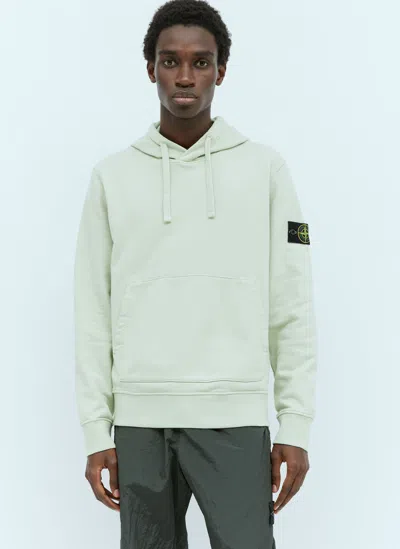 STONE ISLAND LOGO PATCH HOODED SWEATSHIRT