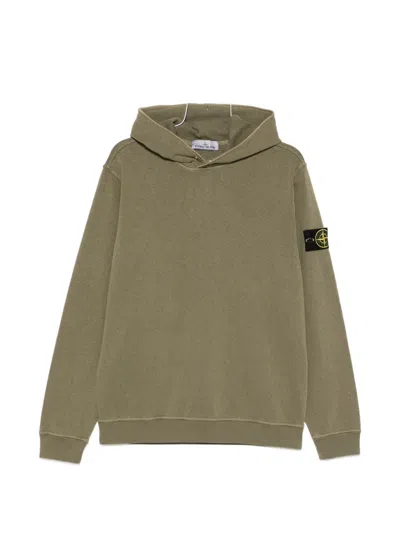 Stone Island Hooded Sweatshirt Drawstring Hood Kangaroo Pocket In Animal Print