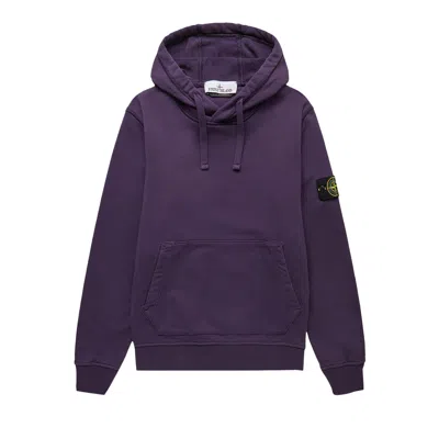 Pre-owned Stone Island Logo Patch Hoodie 'purple' | Men's Size S