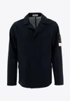 Stone Island Single-breasted Casual Jacket In Blue