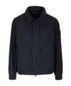 Stone Island Logo Patch Jacket In Blue
