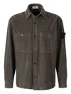 Stone Island Logo-patch Jacket In Gray