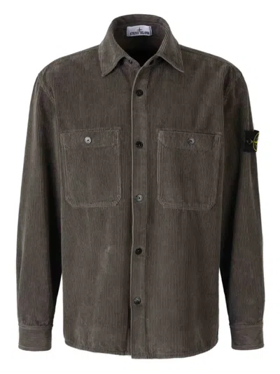 STONE ISLAND LOGO-PATCH JACKET