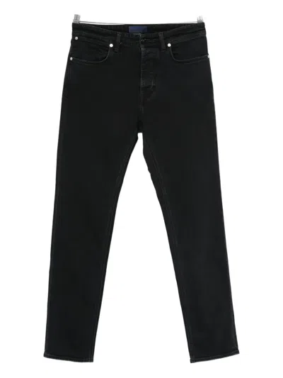 Stone Island Slim Fit Jeans Straight Leg Mid Rise In Black
