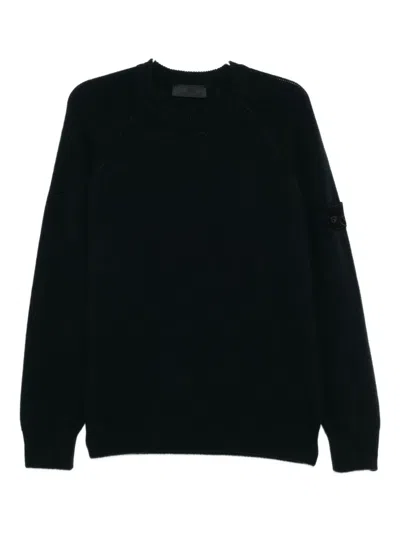 Stone Island Logo-patch Jumper In Black