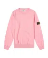 Stone Island Compass-badge Sweatshirt In Pink