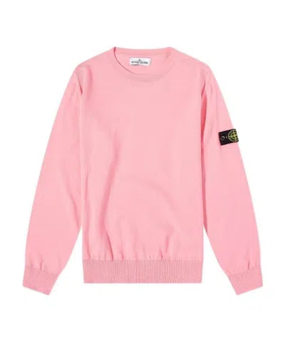 STONE ISLAND TEEN LOGO-PATCH CREW NECK SWEATSHIRT