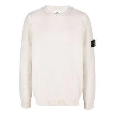 Stone Island Logo Patch Knit Sweater 'off-white'