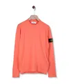 Stone Island Men's Sunset Orange Wool Jumper Sweater In Orange