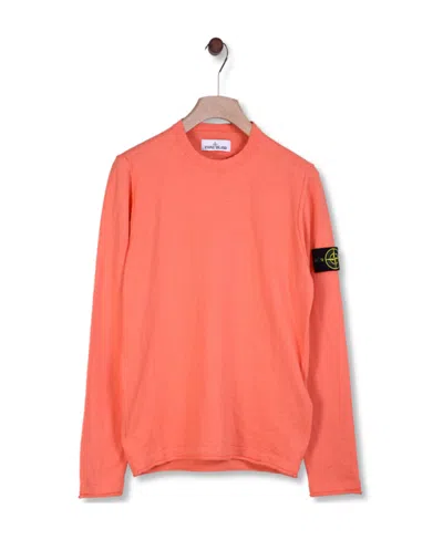 STONE ISLAND LOGO-PATCH KNITTED JUMPER