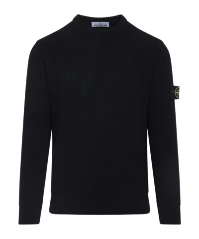 STONE ISLAND STONE ISLAND LOGO PATCH KNITTED SWEATER