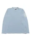 Stone Island Logo-patch Long-sleeve Sweatshirt In Blue