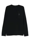 Stone Island Logo-patch Long-sleeve T-shirt In Black