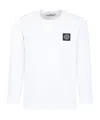 Stone Island Logo-patch Long-sleeve T-shirt In White