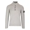 Stone Island Logo Patch Long-sleeved Sweater 'grey' In Gray