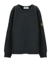 Stone Island Logo-patch Long-sleeved Sweatshirt In Black
