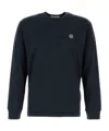Stone Island Long Sleeve T-shirt With Compass Patch In Blue