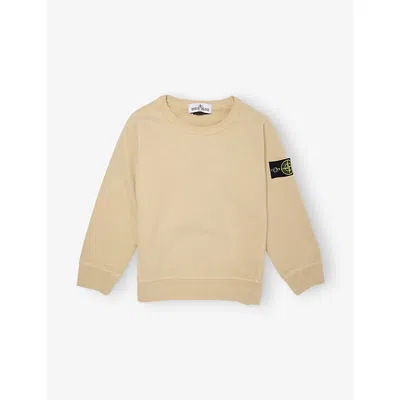 Stone Island Kids' Logo-patch Long-sleeves Sweatshirt 2-12 In Neutral