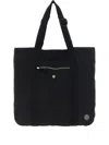 Stone Island Logo Patch Shopping Bag Tote Bag Black In Black