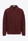 Stone Island Logo-patch Overshirt In Red