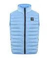 Stone Island Logo-patch Padded Gilet In Blue