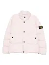 Stone Island Logo-patch Padded Jacket In Pink
