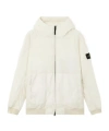 Stone Island Logo Patch Padded Jacket In White