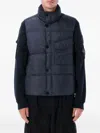 Stone Island Crynkle Reps Nylon Down Vest In Blue