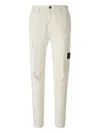 Stone Island Logo-patch Pants In White