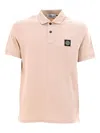 Stone Island Logo-patch Polo Shirt In Brown