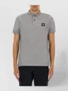 Stone Island Slim-fit Short-sleeve Polo Shirt With Compass Patch In Gray
