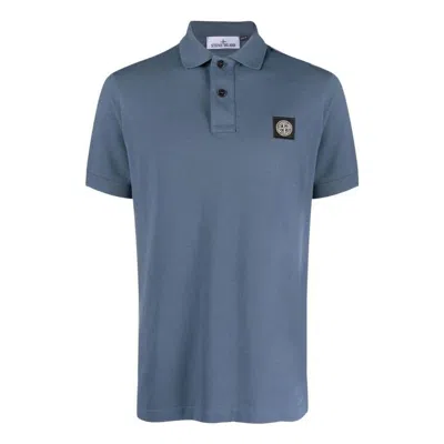 Stone Island Logo Patch Polo Shirt 'blue'