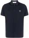 Stone Island Logo-patch Polo Shirt In Blue