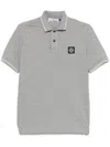 Stone Island Logo-patch Polo Shirt In Grey