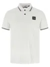Stone Island White Polo Logo Patch In White