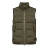 Stone Island Logo Patch Puffer Gilet 'olive Green'