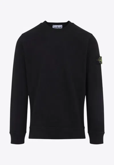 STONE ISLAND LOGO-PATCH PULLOVER SWEATSHIRT