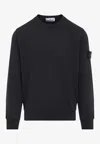 Stone Island Vanisé Brushed Heavy Cotton Sweatshirt In Gray